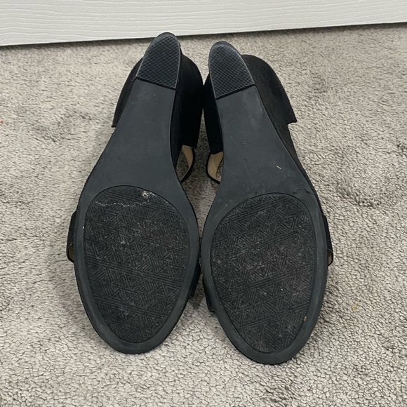 Chinese Laundry Black Suede Wedges - Picture 3 of 5